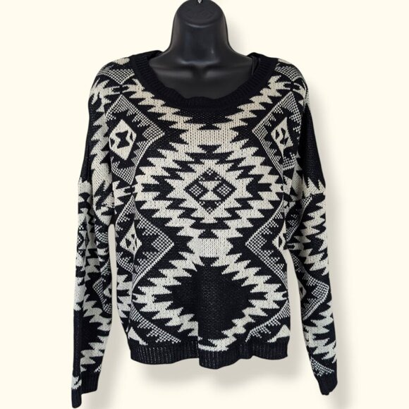 Costa Blanca Southwestern Acrylic Knit Sweater - Picture 1 of 6